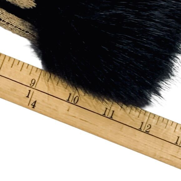 Chico's Jacket Womens 1 Beige Black Vintage Faux Fur Trimmed Zipper Chic Sweater - Picture 14 of 16